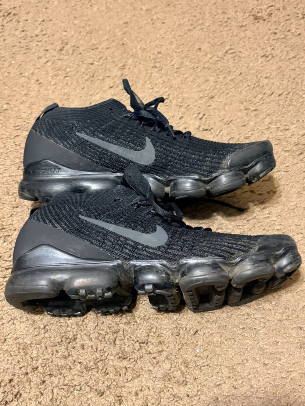 Women's Nike Air VaporMax Flyknit 3 Triple Black AJ6910-002 Size 11.5 2020